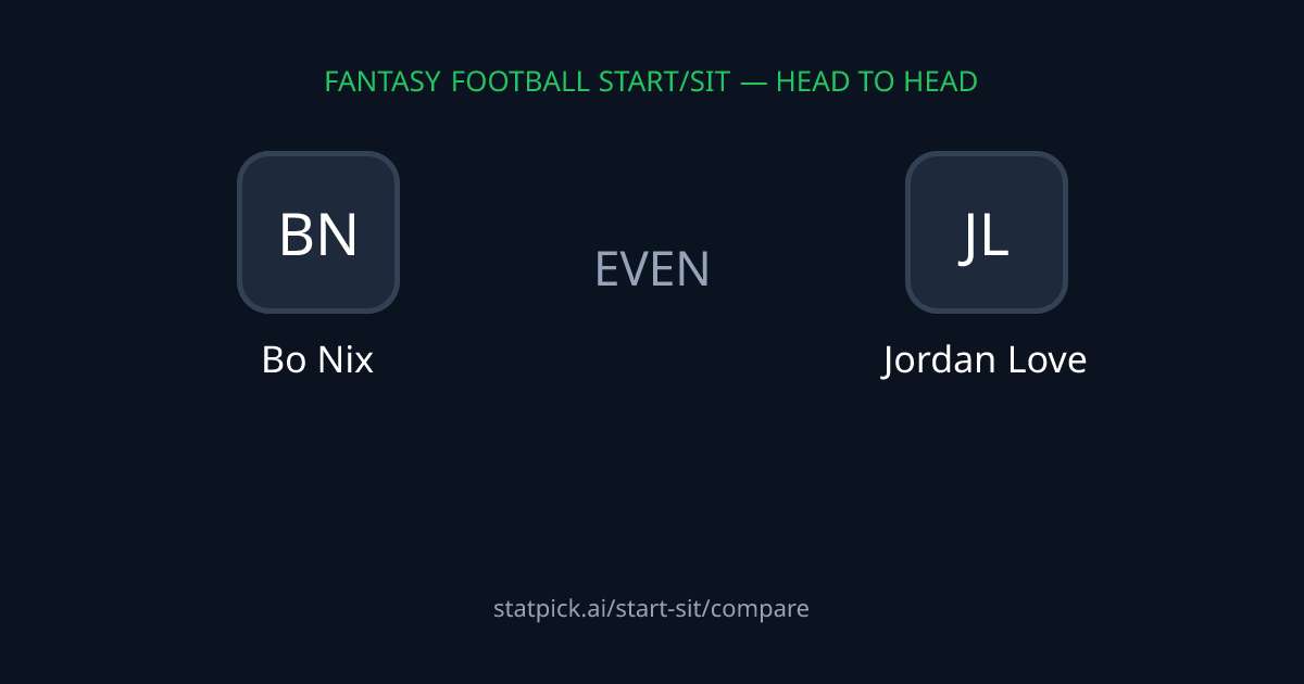 Bo Nix or Jordan Love: Toss-Up — Week 3 Start/Sit Verdict - Stat Pick